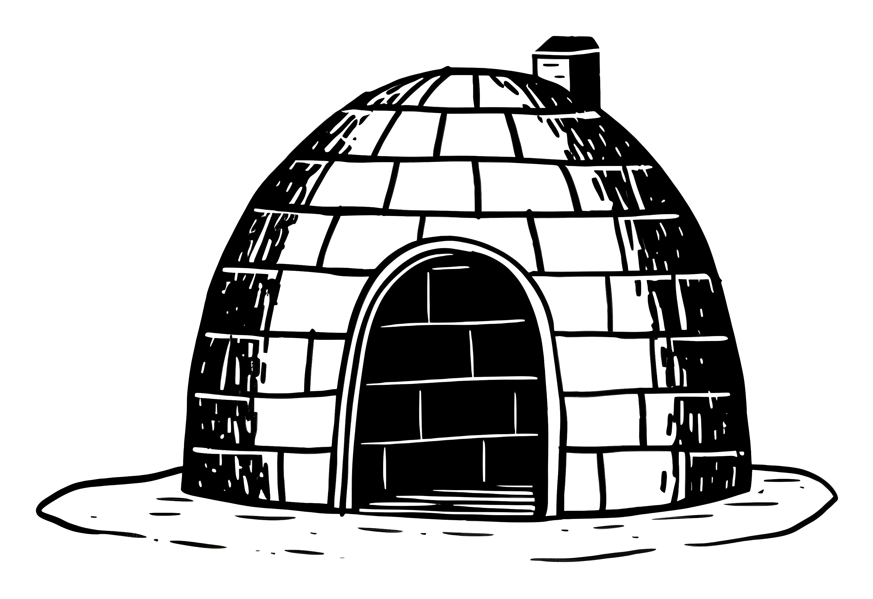 Simple Igloo Drawing