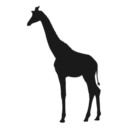 Black Silhouette of a Giraffe