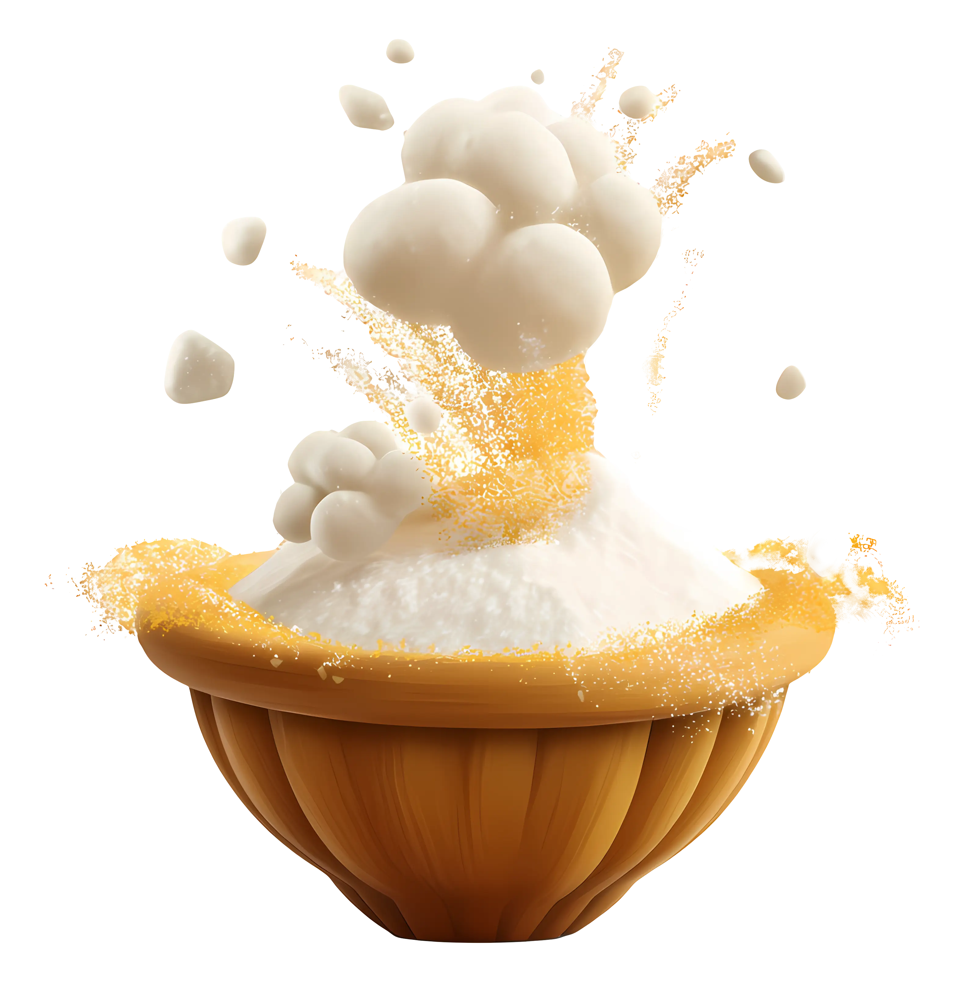 Exploding Flour Bowl in Kitchen