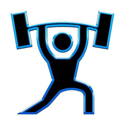 Weightlifter Icon in Neon Style