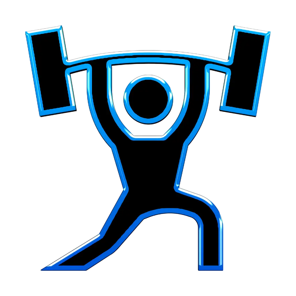 Weightlifter Icon in Neon Style
