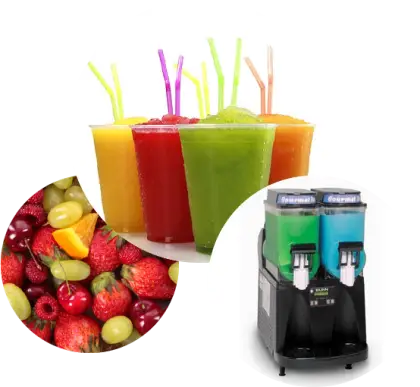 Slush Machine with Fruit Drinks