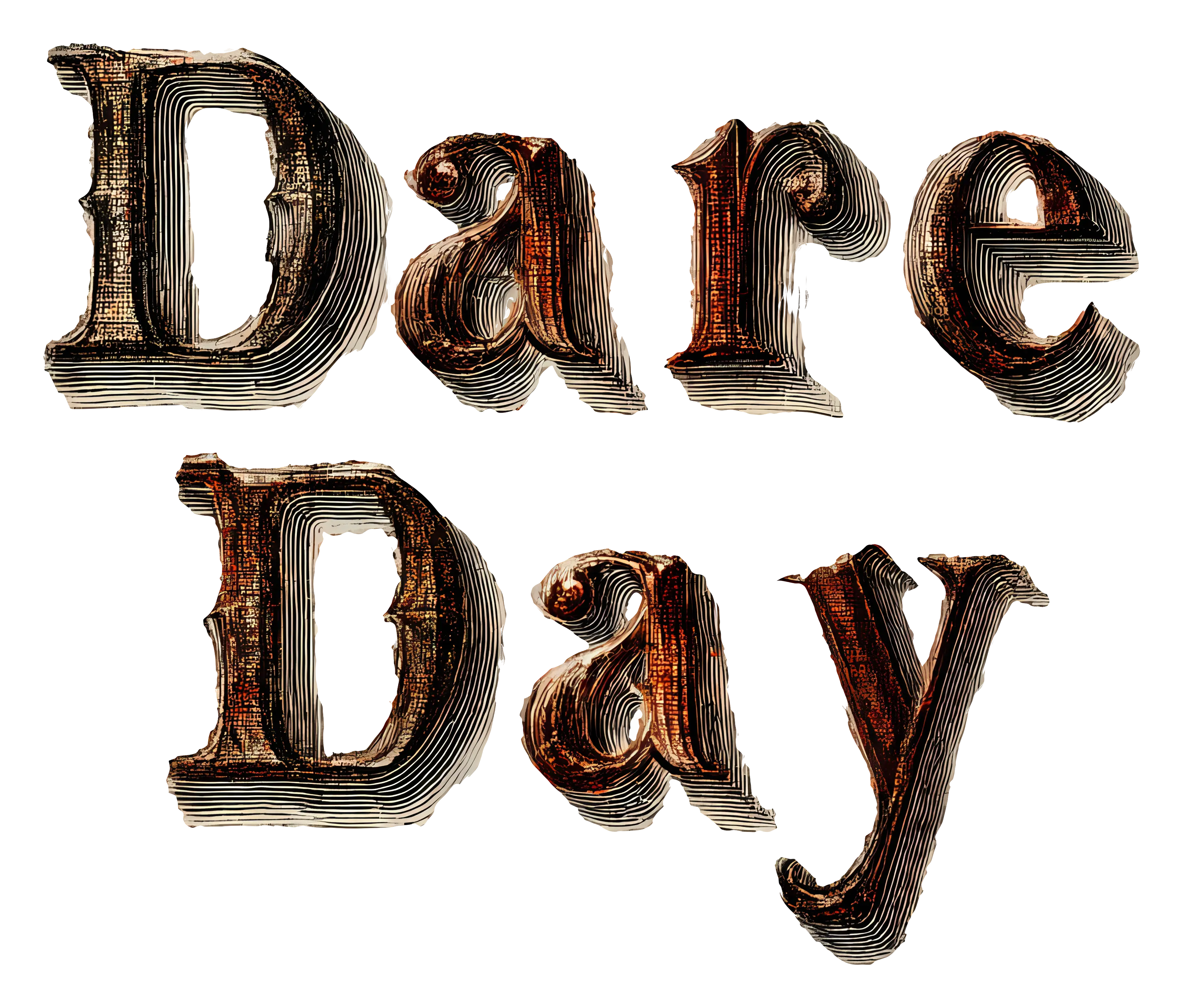 Dare Day Text Illustration