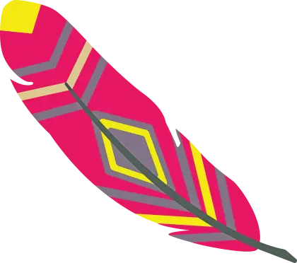 Decorative Pink Feather Illustration