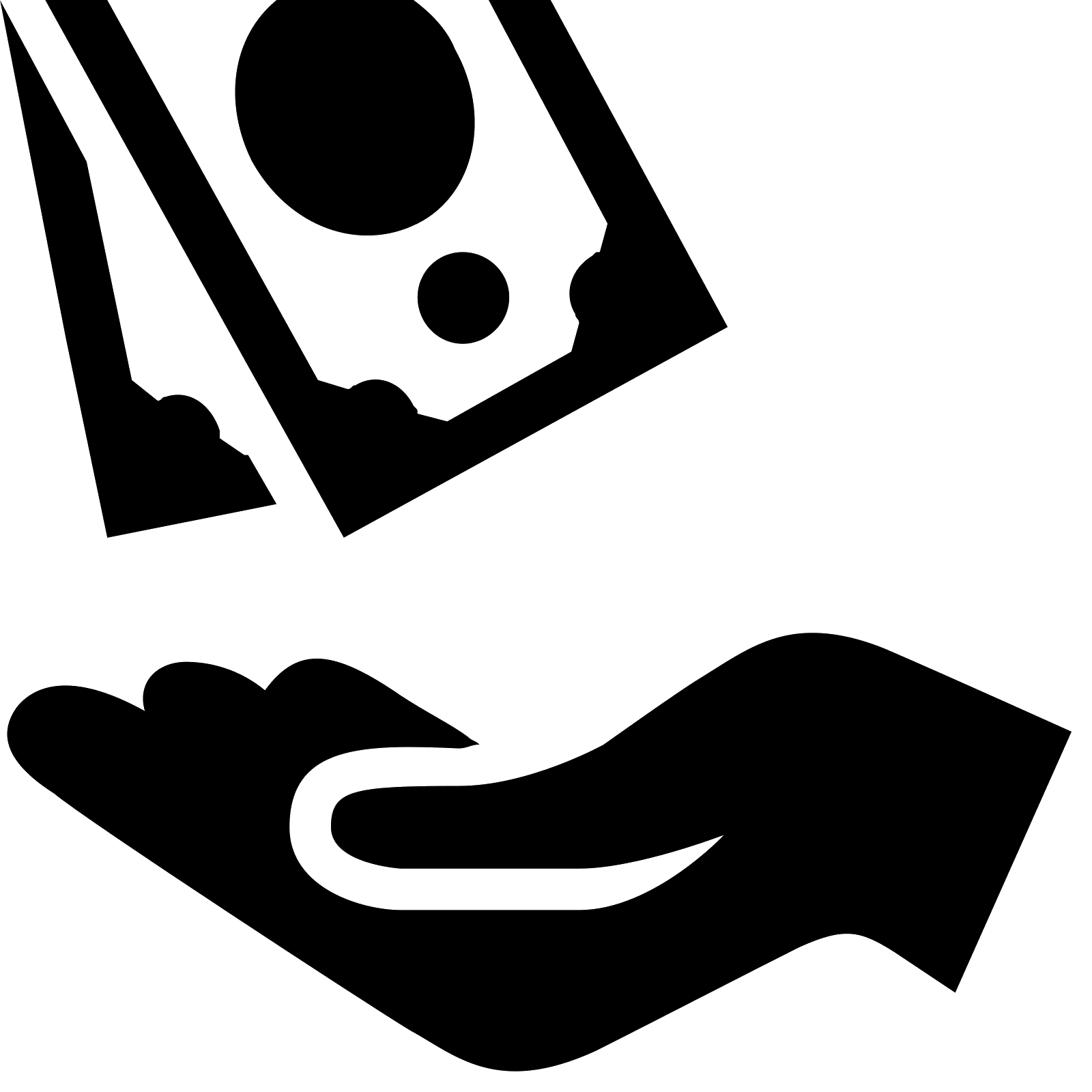 Hand Receiving Money Icon