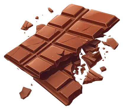 Broken Chocolate Bar Illustration