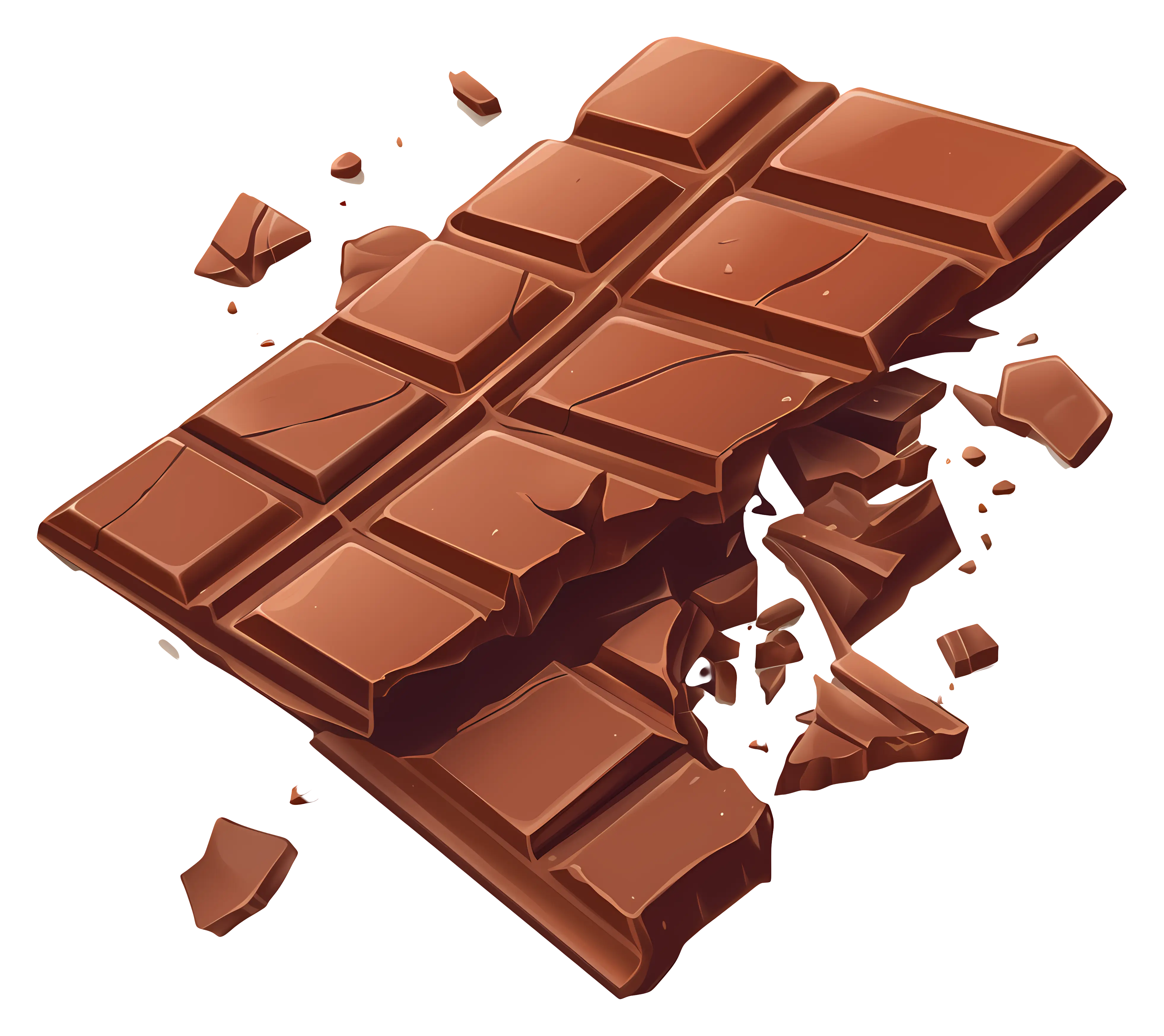 Broken Chocolate Bar Illustration