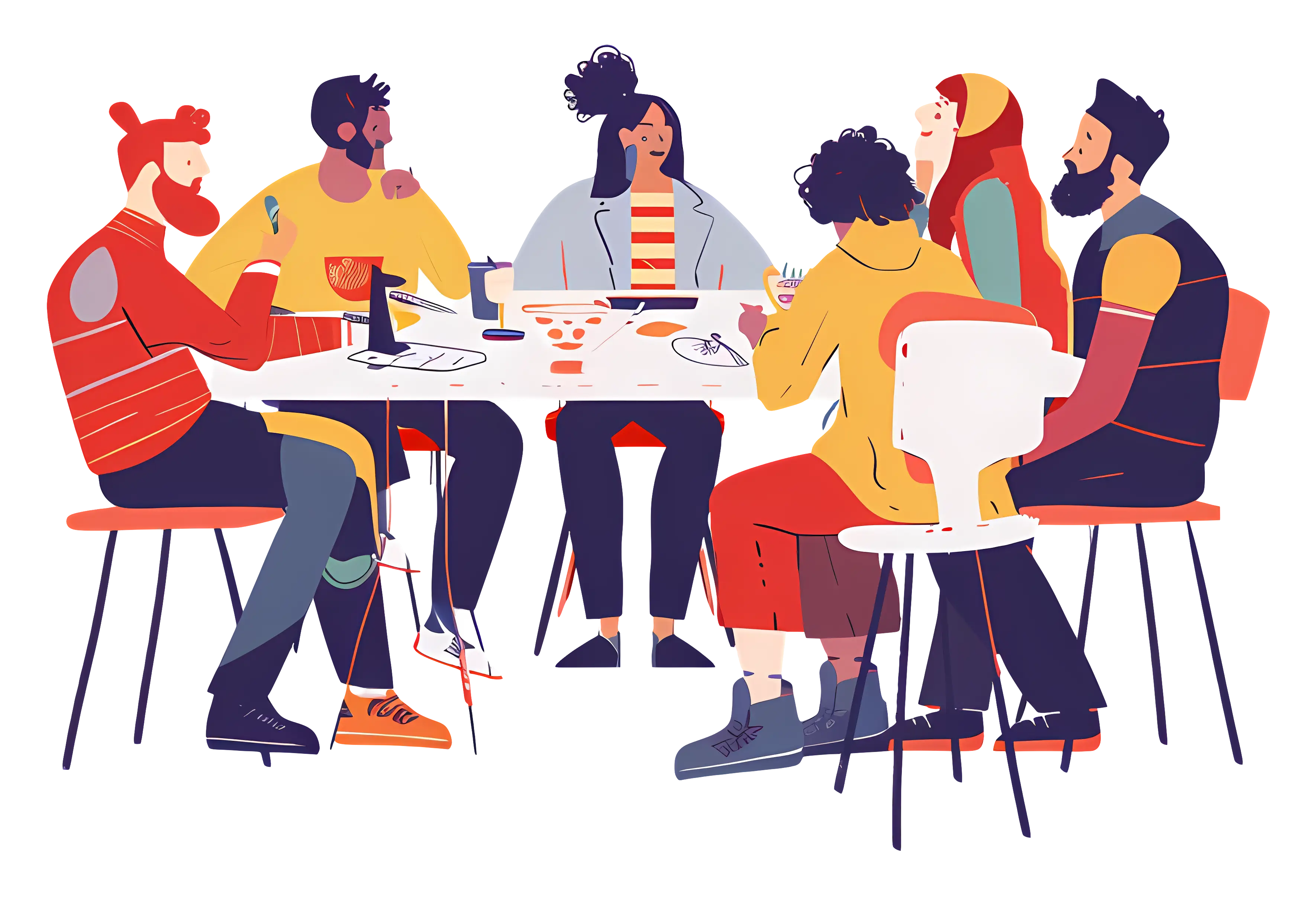 Group Meeting Around a Table