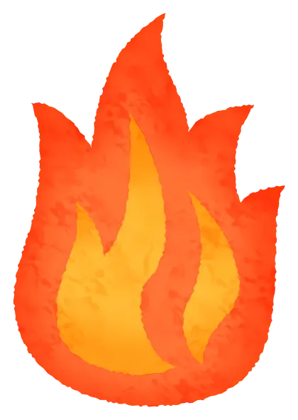 Red and Orange Flame Illustration