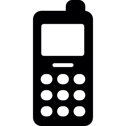 Classic Mobile Phone Icon in Minimalist Design