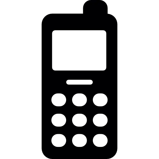 Classic Mobile Phone Icon in Minimalist Design