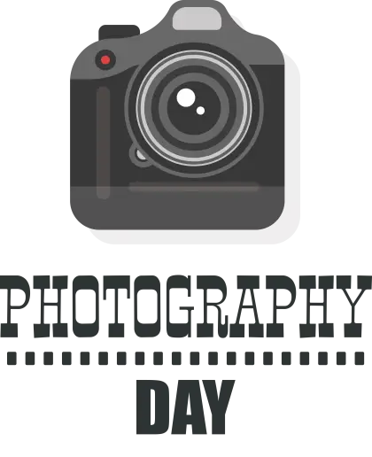 Dark Camera Design for Photography Day Poster
