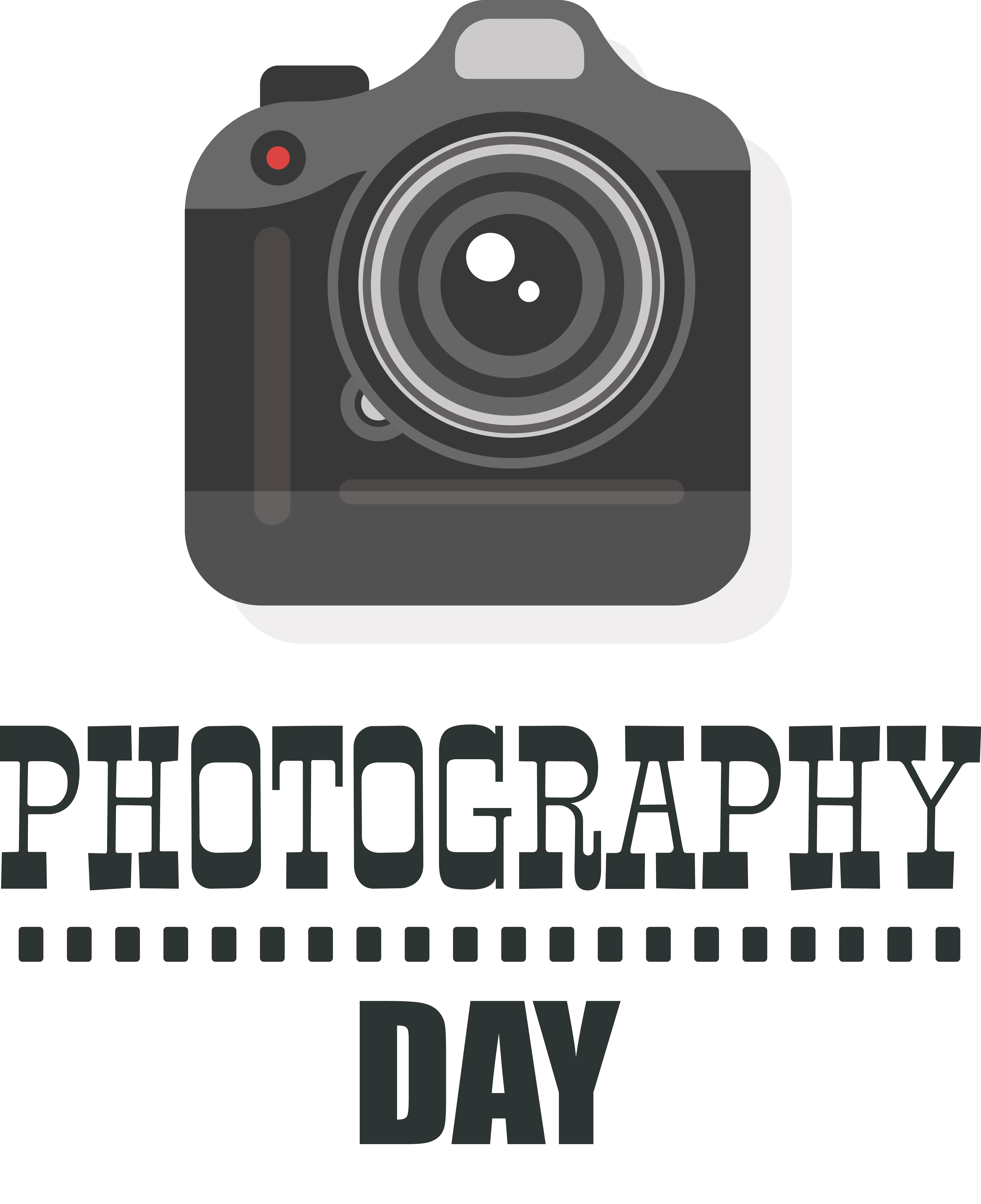 Dark Camera Design for Photography Day Poster