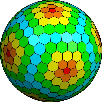 Colorful Hexagonal Sphere