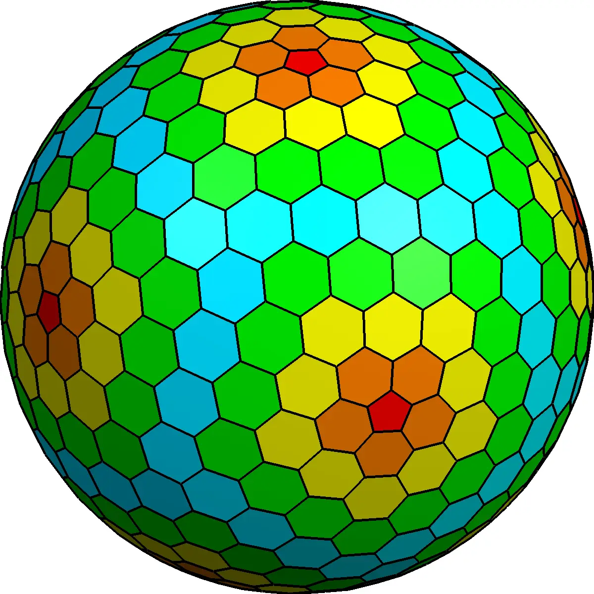 Colorful Hexagonal Sphere