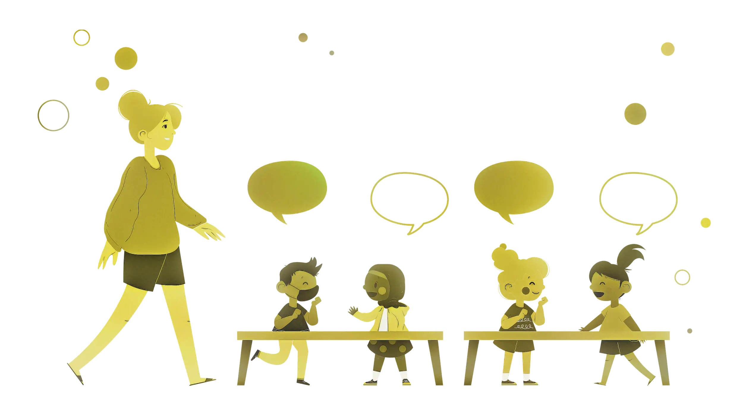 Teacher and Students in Classroom Activity