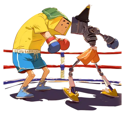 Boxing Match in the Ring