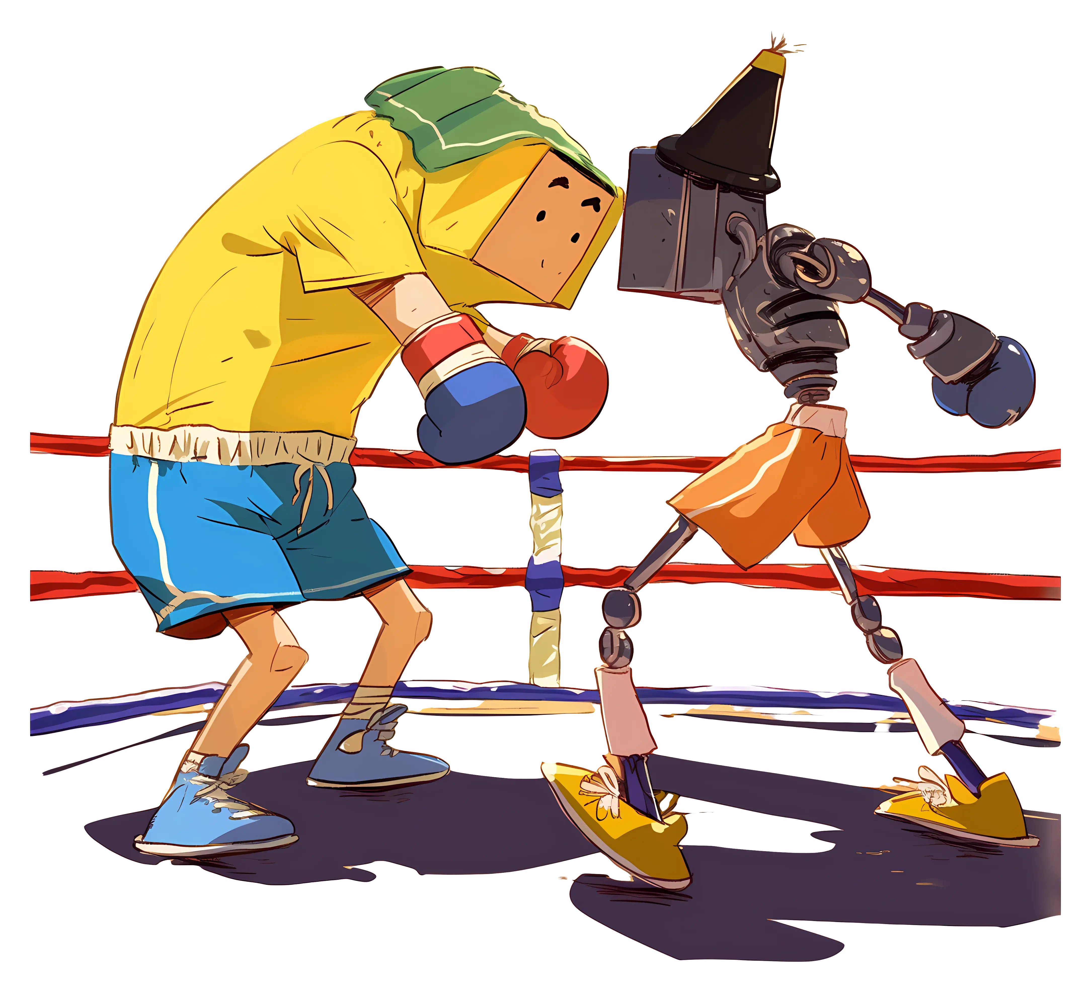 Boxing Match in the Ring