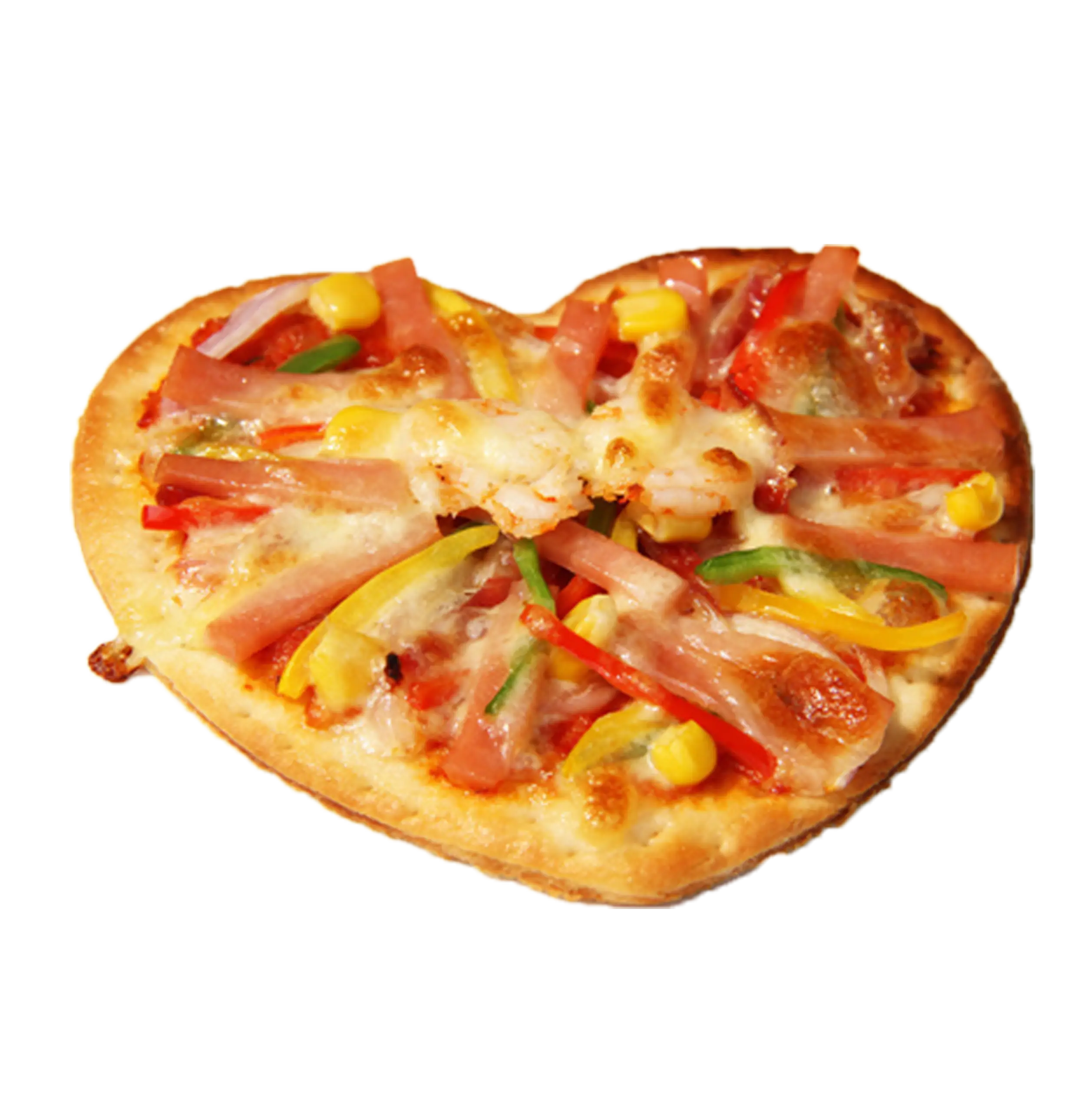 Heart-shaped Pizza with Vegetables