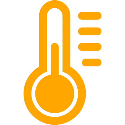 Orange Thermometer Icon Illustration