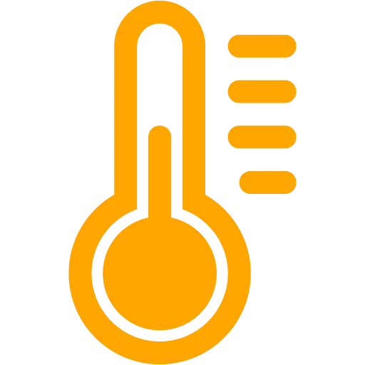 Orange Thermometer Icon Illustration