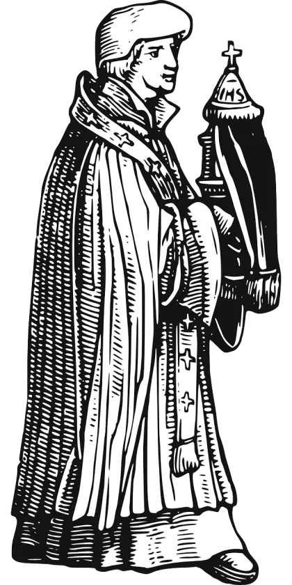 Medieval Figure Holding Object