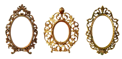 Set of Gold Ornate Vintage Frames