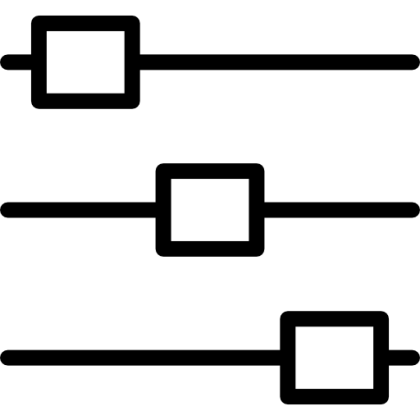 Slider Control Icon in Minimalist Style