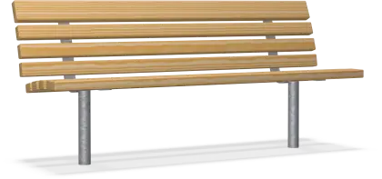 Wooden Bench for Outdoor Seating