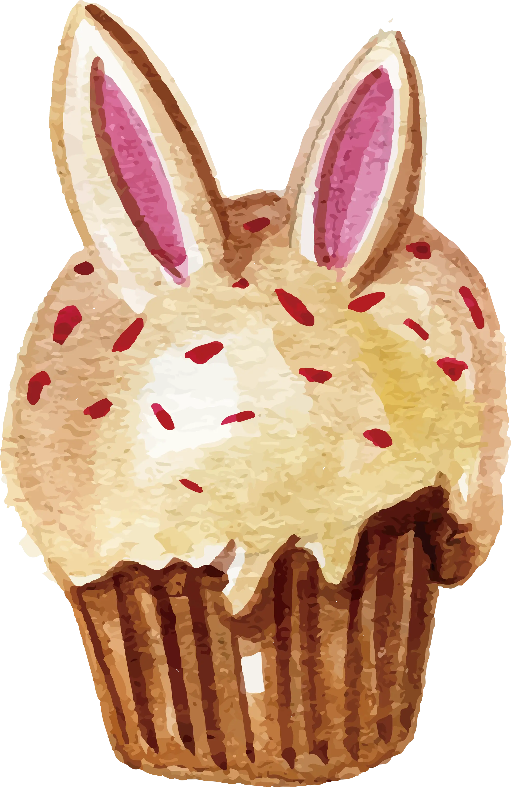 Cupcake with Bunny Ears