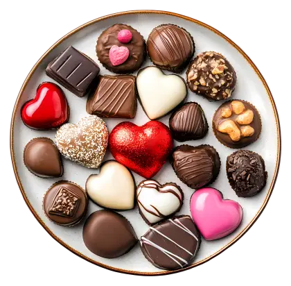 Assorted Chocolates on Plate