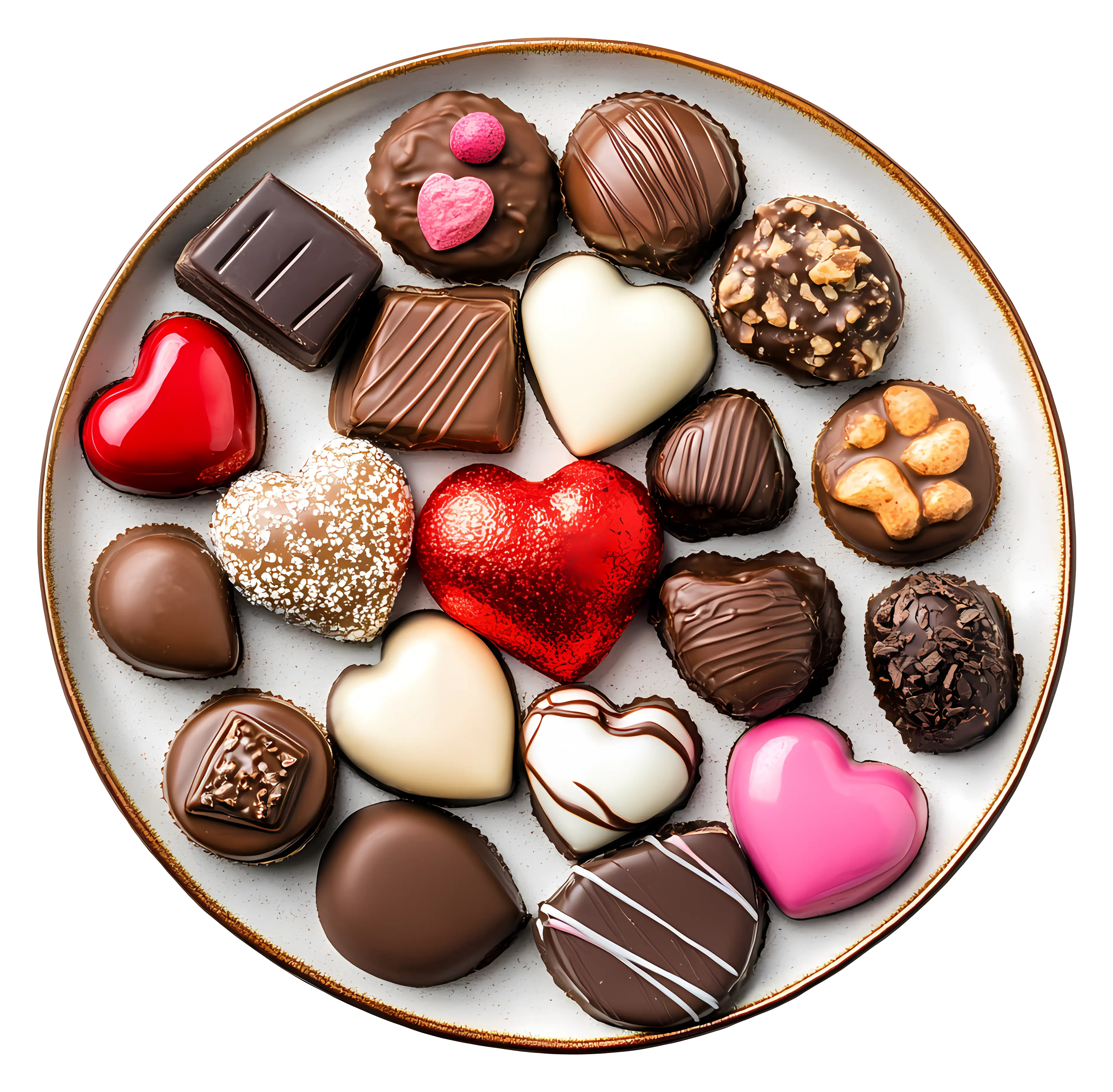 Assorted Chocolates on Plate