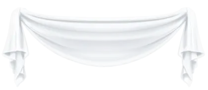 White Draped Decorative Fabric