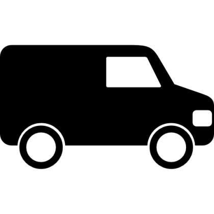 Black Van Silhouette Icon