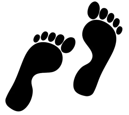 Black Silhouette Footprints