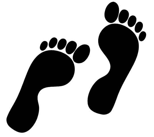Black Silhouette Footprints