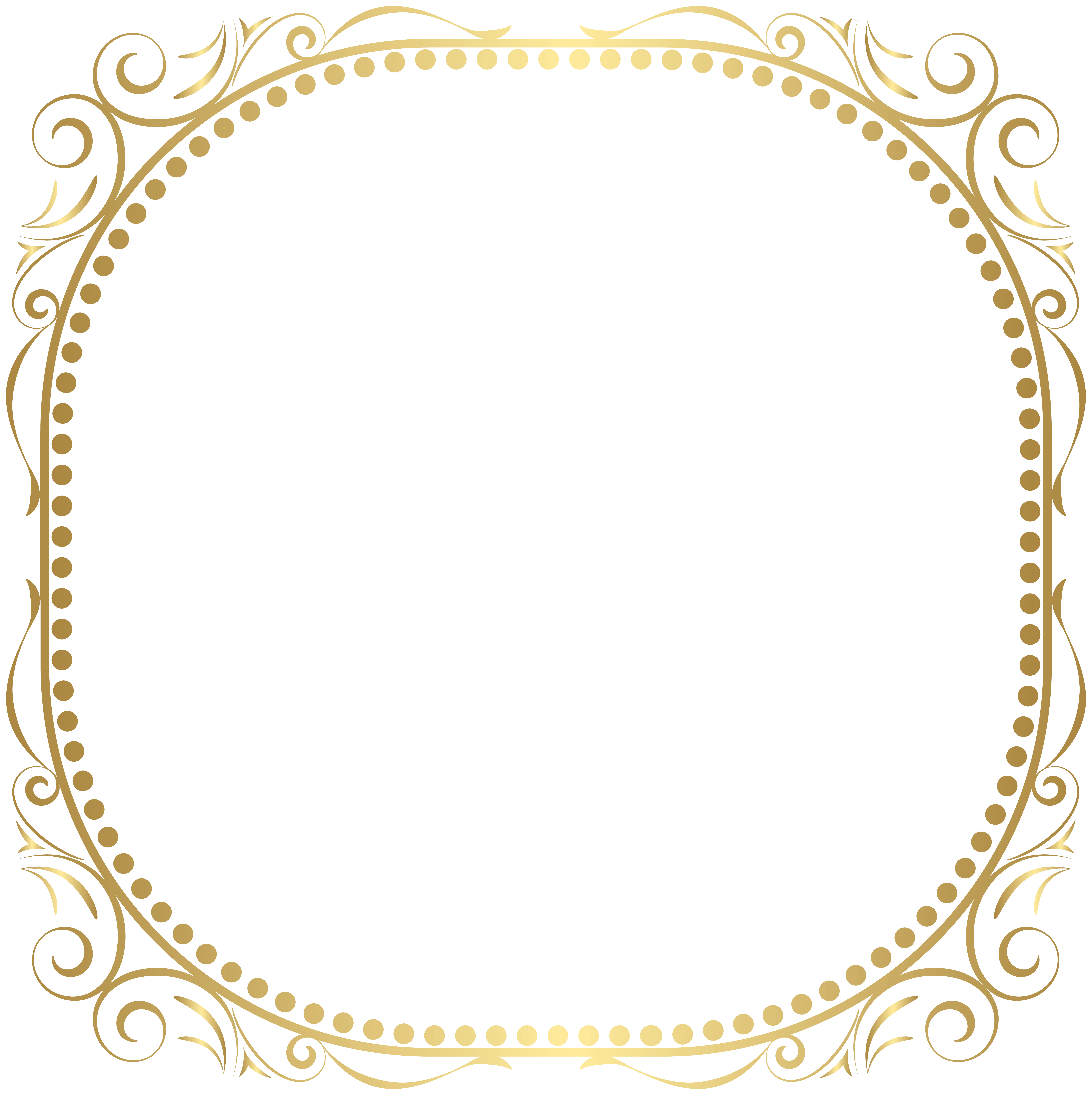 Golden Ornamental Frame Design