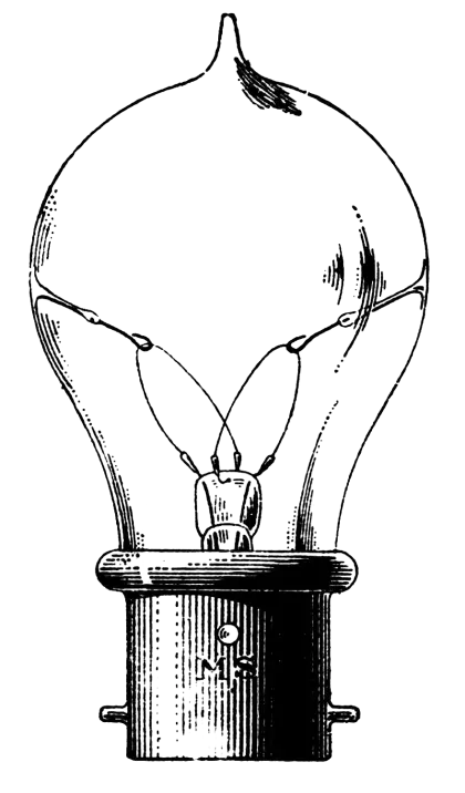 Vintage Edison Light Bulb Illustration