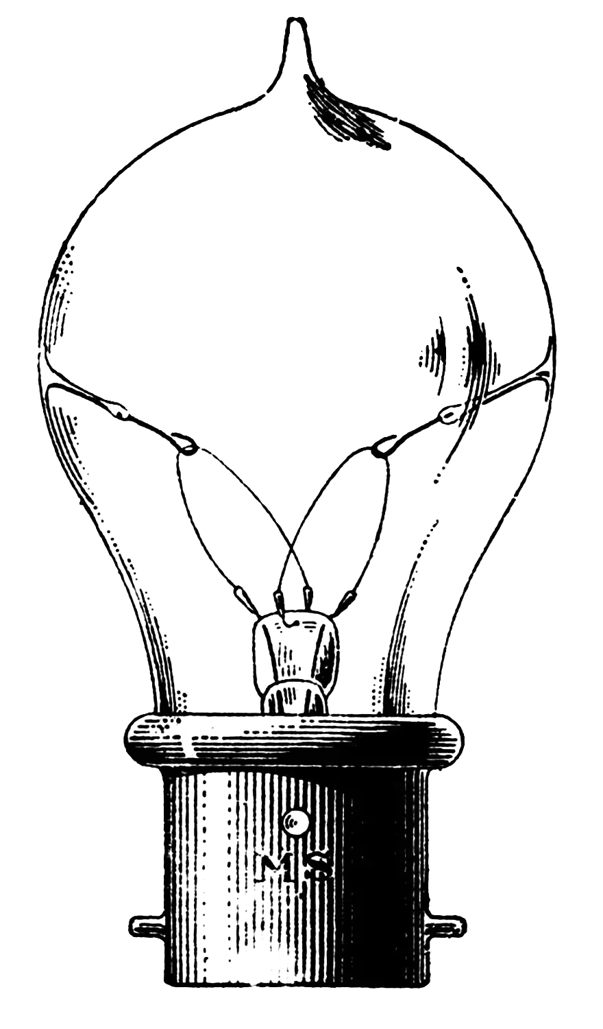Vintage Edison Light Bulb Illustration