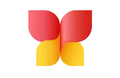 Abstract Red and Yellow Butterfly