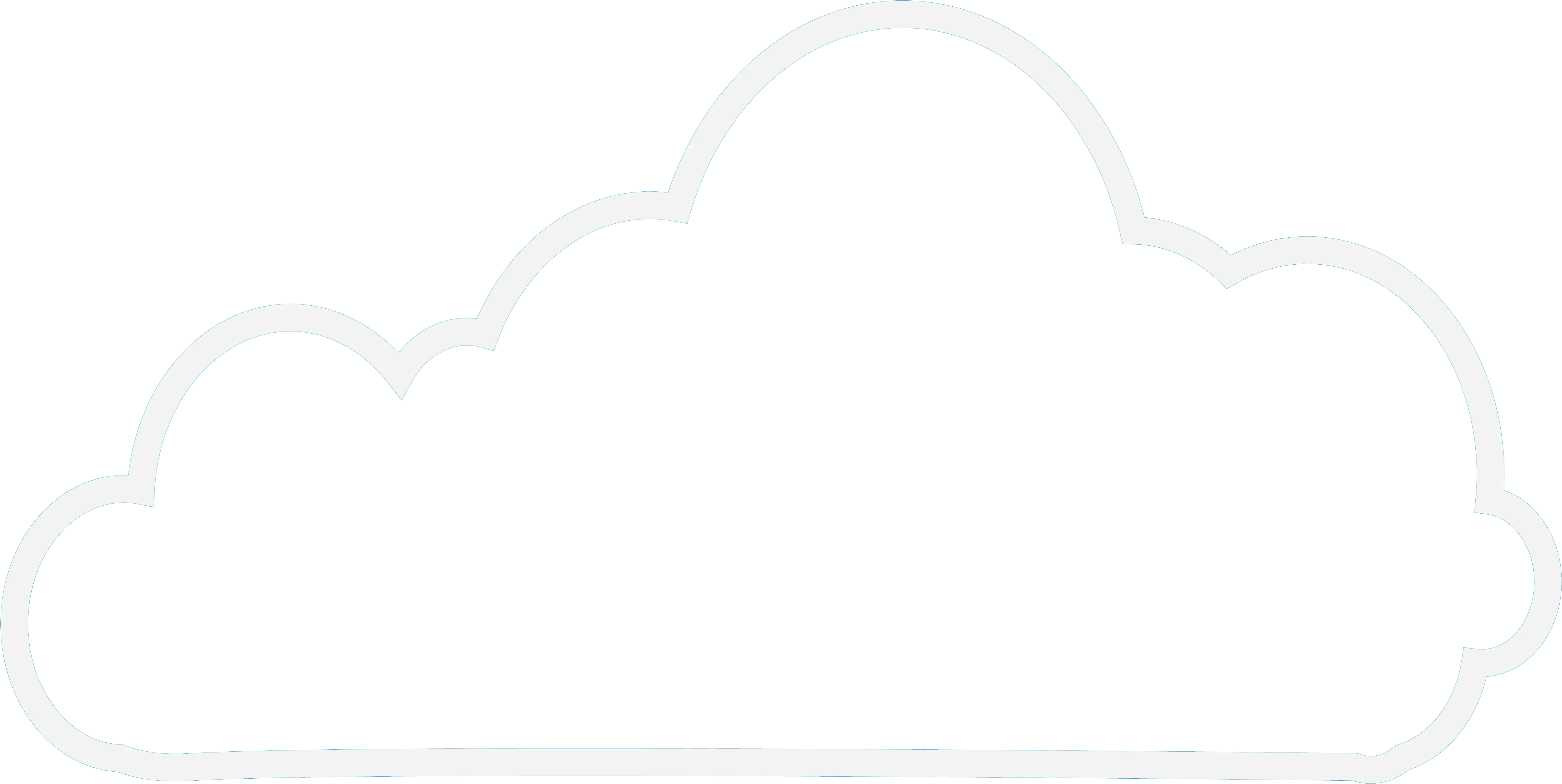 Minimalist Outline Cloud Illustration
