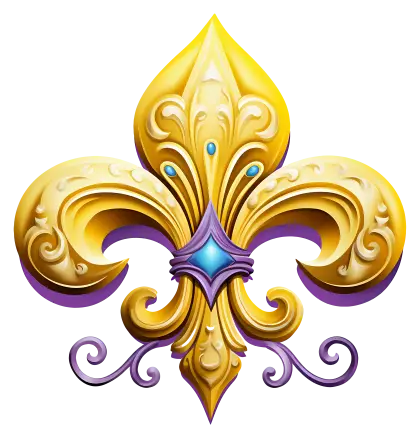 Gold Fleur-de-Lis Ornamental Design