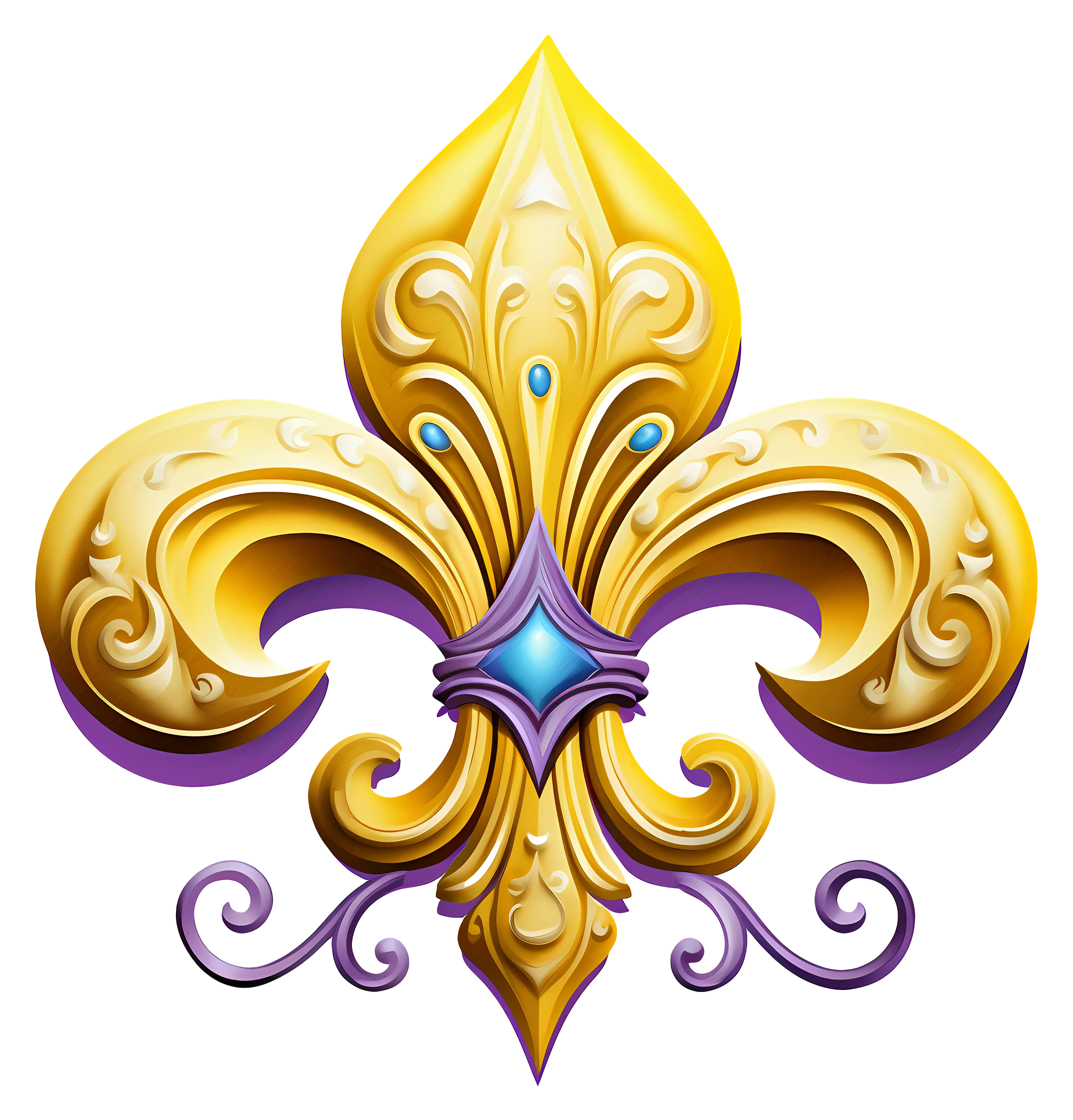 Gold Fleur-de-Lis Ornamental Design