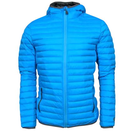 Blue Puffer Jacket with Hood
