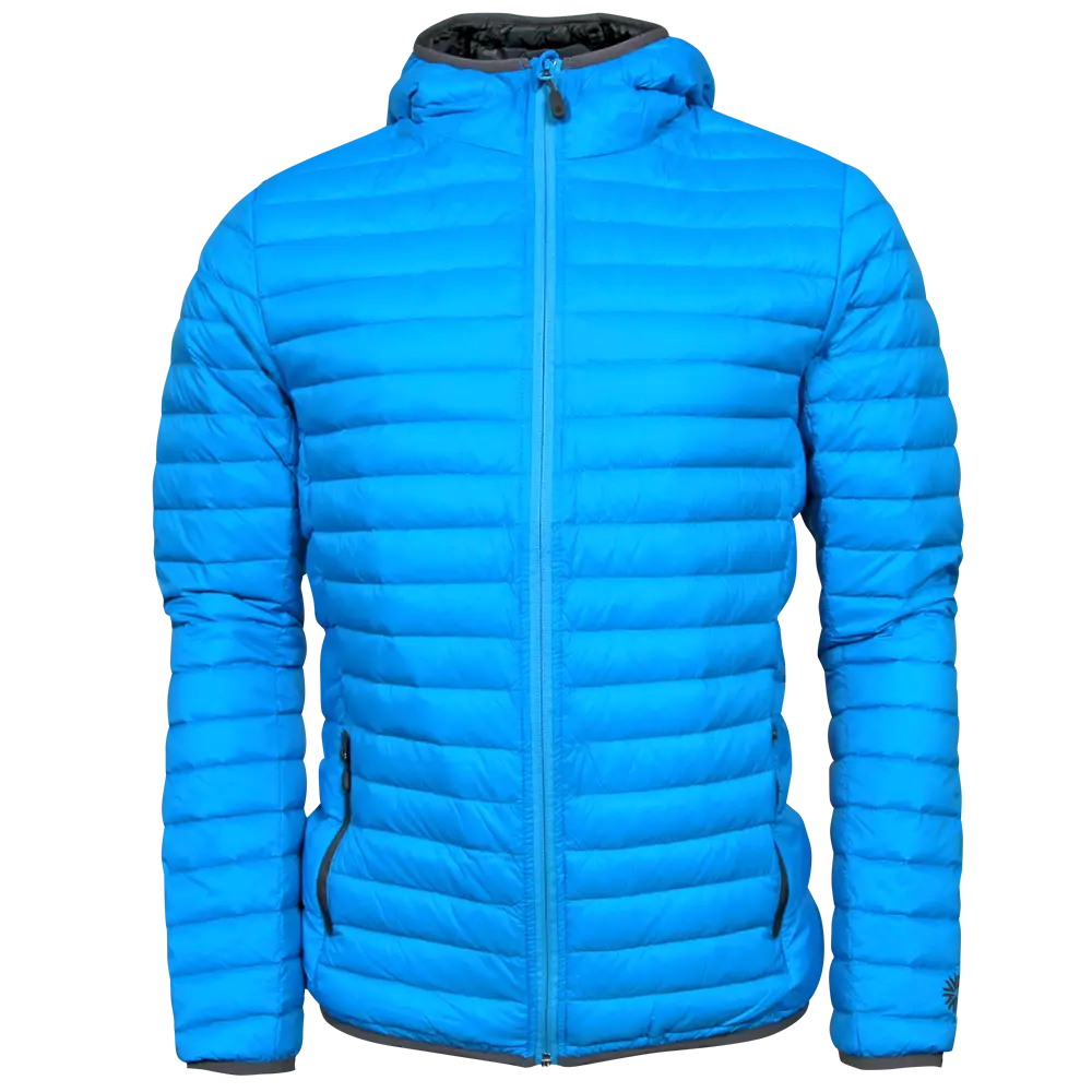 Blue Puffer Jacket with Hood