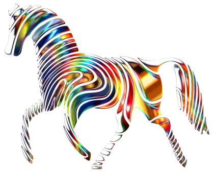 Colorful Abstract Art of a Horse