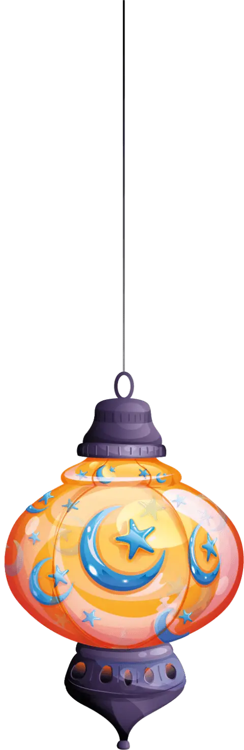 Hanging Decorative Lantern with Moon and Stars