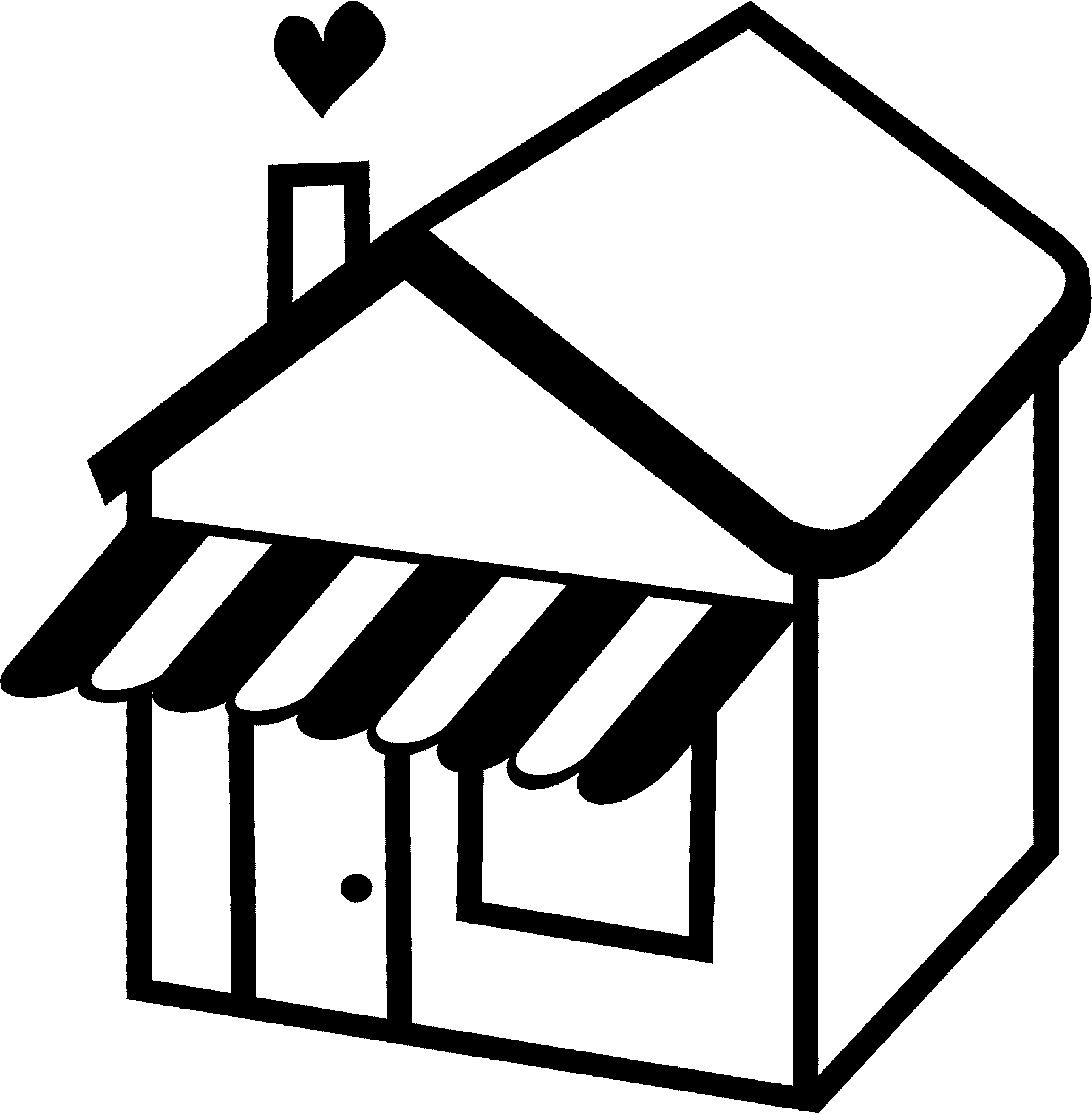 House with Heart Symbol Illustration