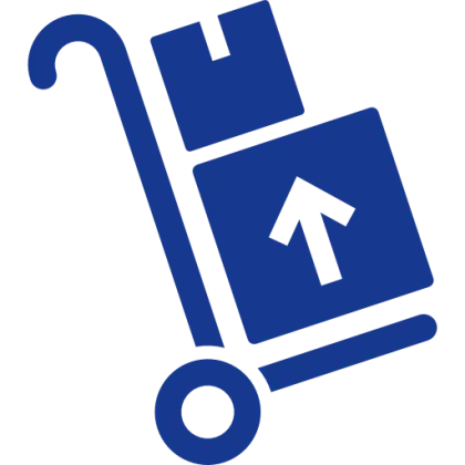 Hand Truck Icon with Stack of Boxes