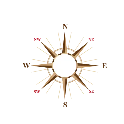 Classic Compass Rose Navigation Symbol